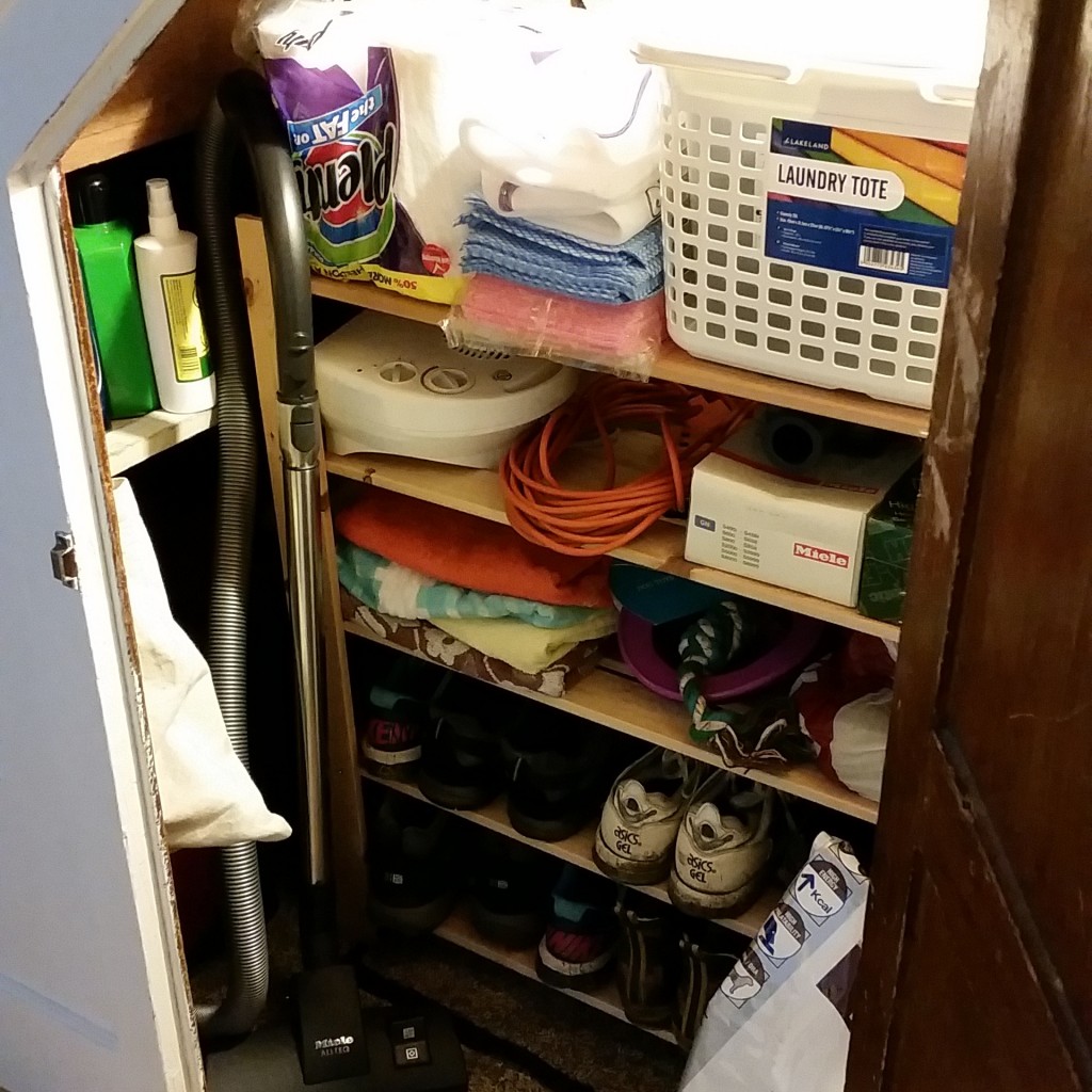 tidy understairs cupboard